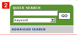 Quick search view
